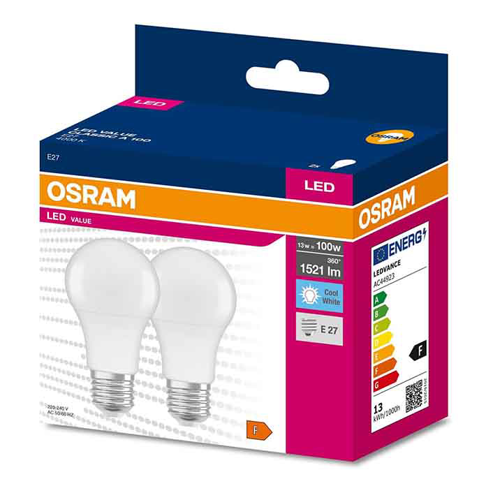 Slika Led sijalica OSRAM 3W=100W/840 E27 1521 lm 2 kom